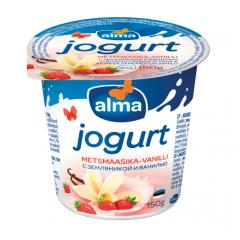 Alma jogurts ar meža zemenēm un vaniļu 2% 150g